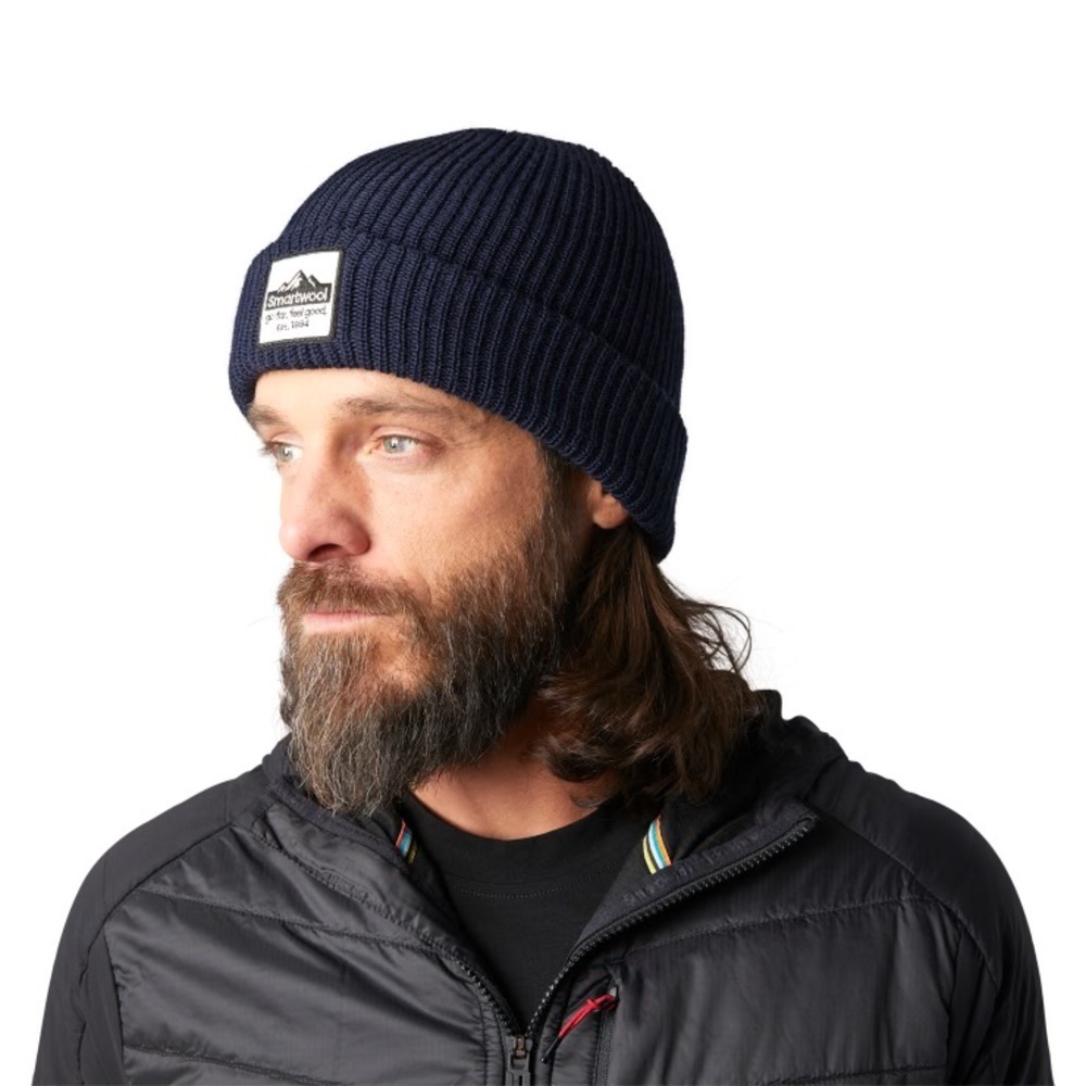 NEW Smartwool Patch Logo Beanie in Deep Navy One Size